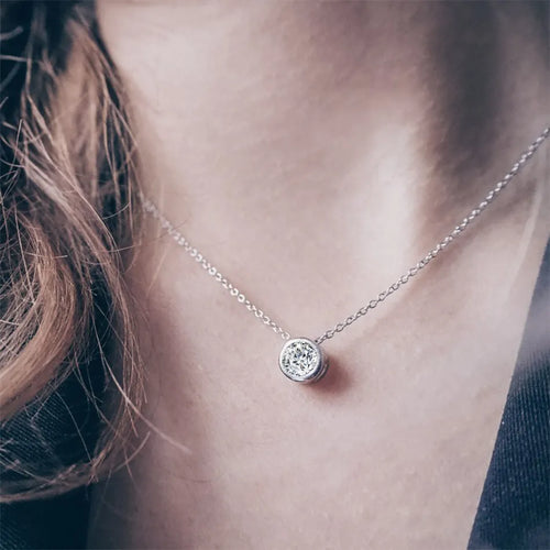 Stainless Steel Birthstone Necklace