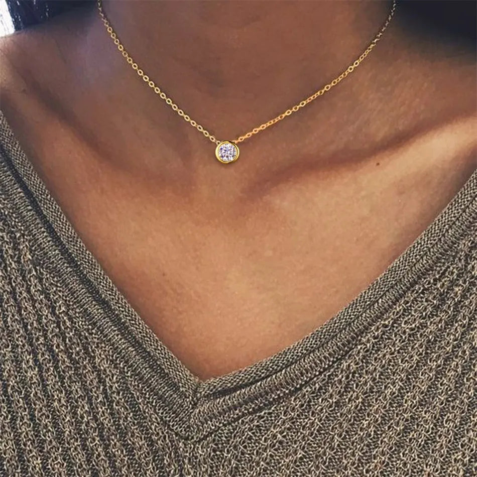 Stainless Steel Birthstone Necklace